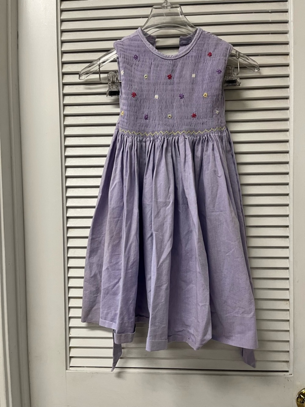 PERVENCHE✨sz5✨Girls' Lavender Smocked Sleeveless Dress